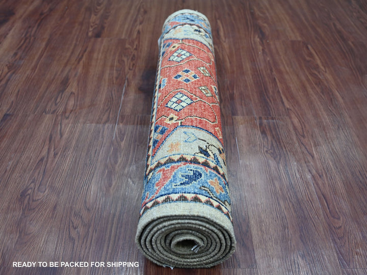 2'7" x 8'0" New Hand Knotted Grey Wool Runner Oriental Rug - MOA10221191