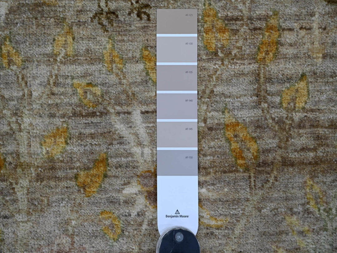 10'1" x 13'9" New Hand Knotted Brown Wool Rectangle Oriental Rug - MOA10221200