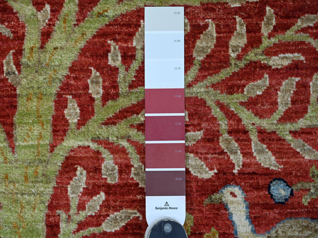 2'6" x 19'8" New Hand Knotted Red Wool Runner Oriental Rug - MOA10221203