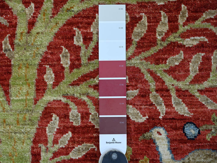 2'6" x 19'8" New Hand Knotted Red Wool Runner Oriental Rug - MOA10221203