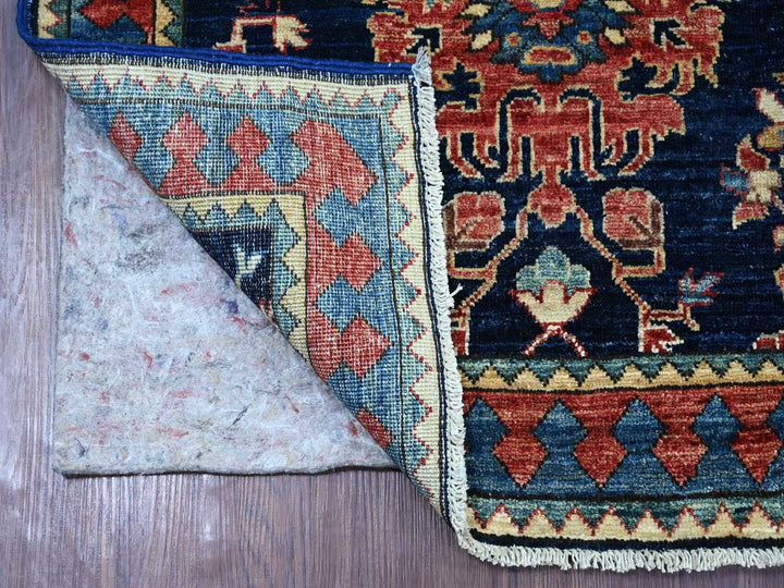 2'10" x 7'11" New Hand Knotted Blue Wool Runner Oriental Rug - MOA10221208