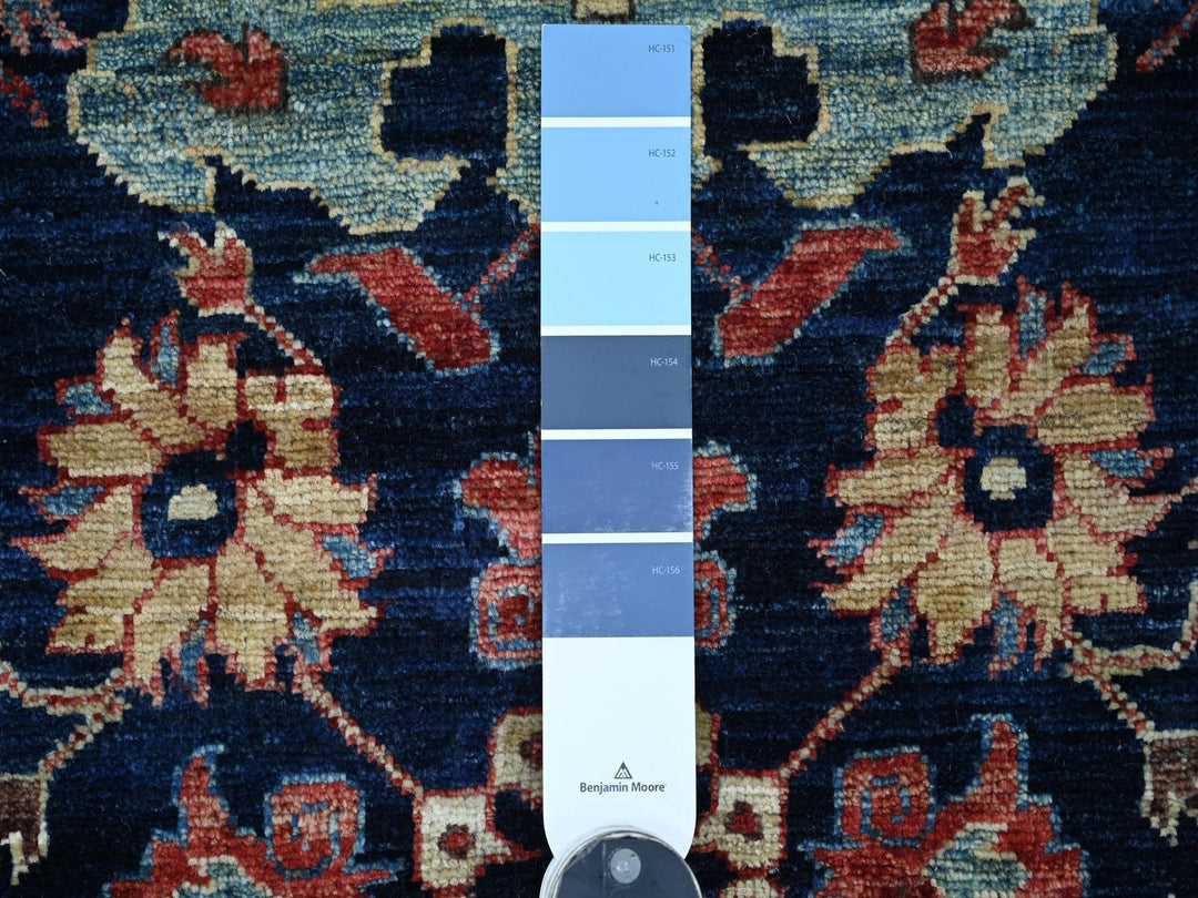 2'10" x 7'11" New Hand Knotted Blue Wool Runner Oriental Rug - MOA10221208