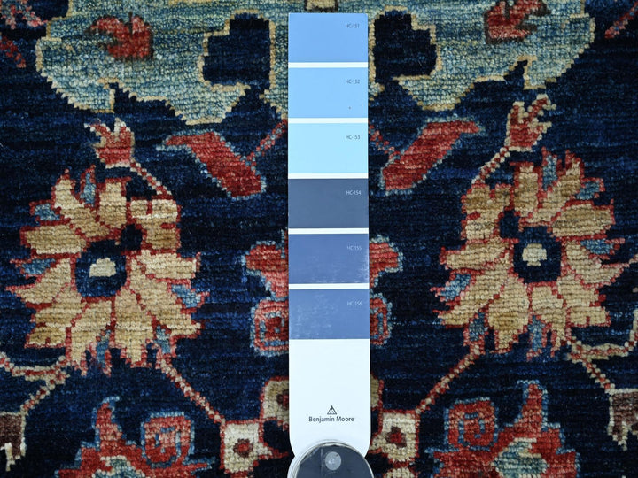 2'10" x 7'11" New Hand Knotted Blue Wool Runner Oriental Rug - MOA10221208