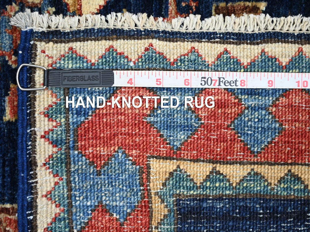 2'10" x 7'11" New Hand Knotted Blue Wool Runner Oriental Rug - MOA10221208