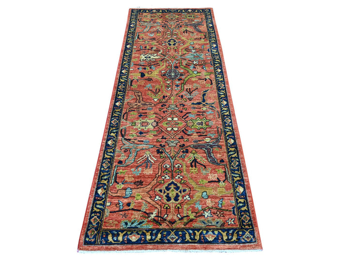 2'11" x 8'0" New Hand Knotted Red Wool Runner Oriental Rug - MOA10221209