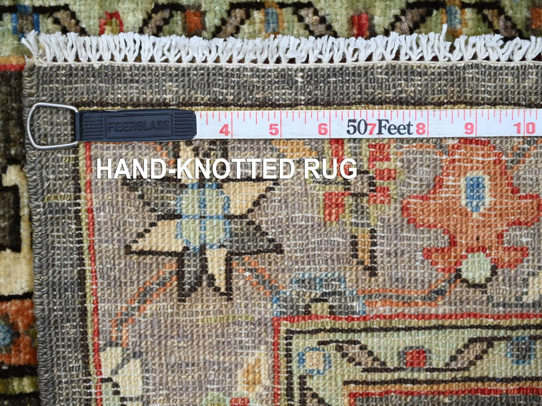 2'7" x 15'7" New Hand Knotted Brown Wool Runner Oriental Rug - MOA10221211