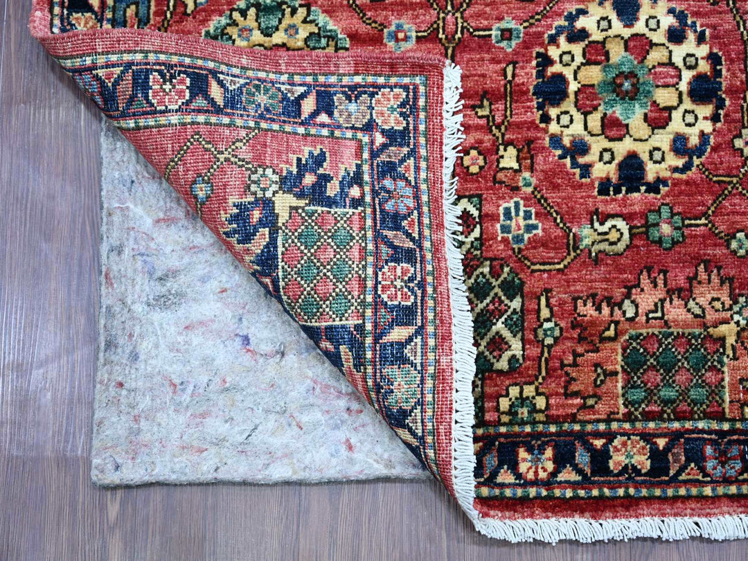 2'8" x 19'7" New Hand Knotted Red Wool Runner Oriental Rug - MOA10221212