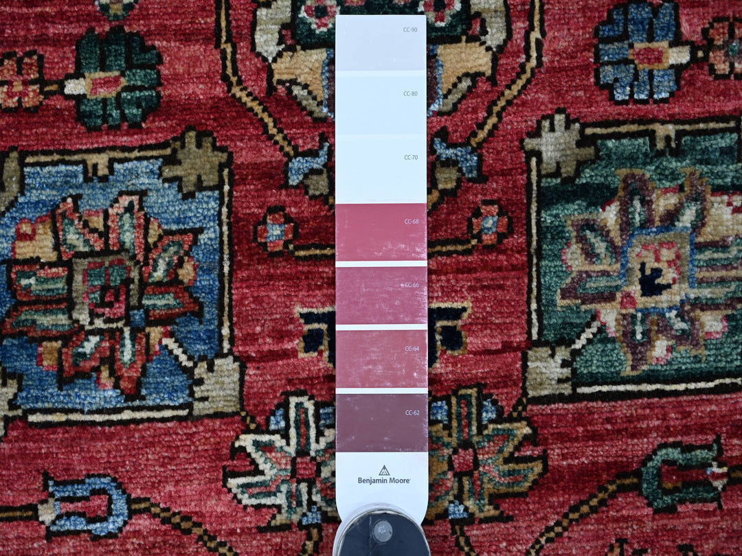 2'8" x 19'7" New Hand Knotted Red Wool Runner Oriental Rug - MOA10221212