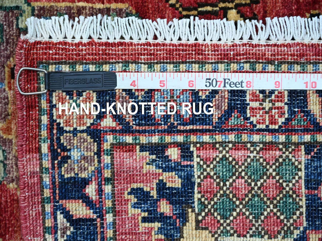 2'8" x 19'7" New Hand Knotted Red Wool Runner Oriental Rug - MOA10221212