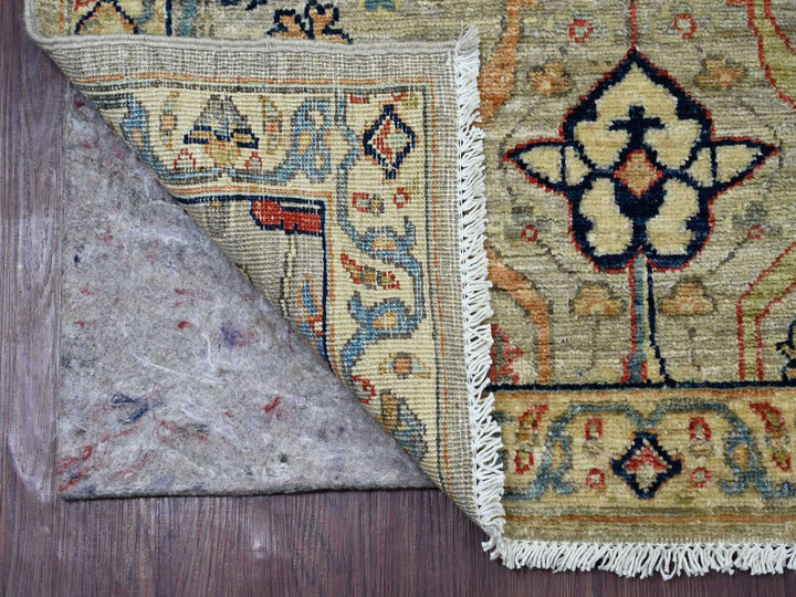 2'11" x 9'7" New Hand Knotted Grey Wool Runner Oriental Rug - MOA10221218