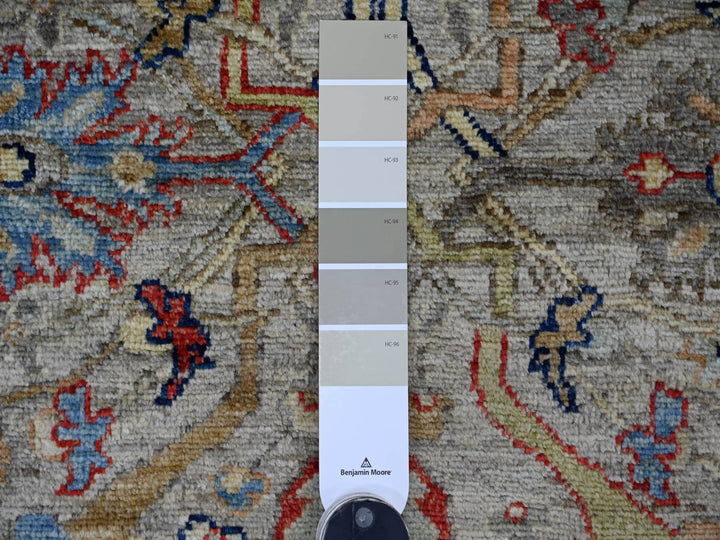 2'11" x 9'7" New Hand Knotted Grey Wool Runner Oriental Rug - MOA10221218
