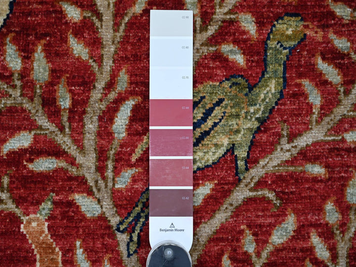 2'6" x 5'9" New Hand Knotted Red Wool Runner Oriental Rug - MOA10221220