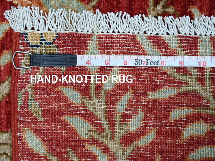 2'6" x 5'9" New Hand Knotted Red Wool Runner Oriental Rug - MOA10221220