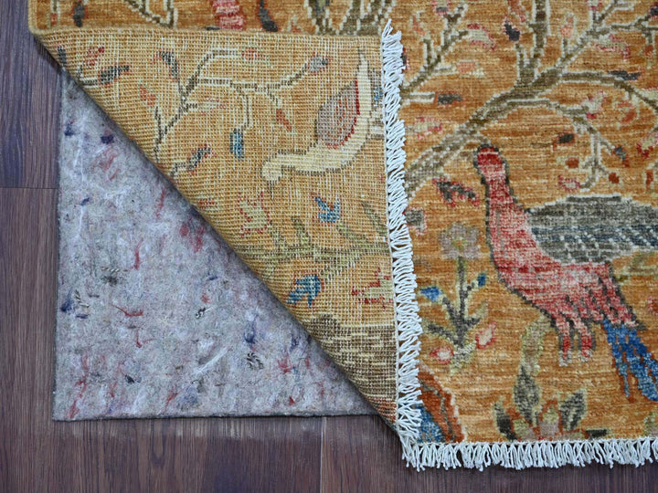 2'0" x 2'11" New Hand Knotted Brown Wool Rectangle Oriental Rug - MOA10221226