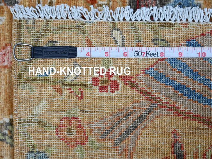 2'0" x 2'11" New Hand Knotted Brown Wool Rectangle Oriental Rug - MOA10221226
