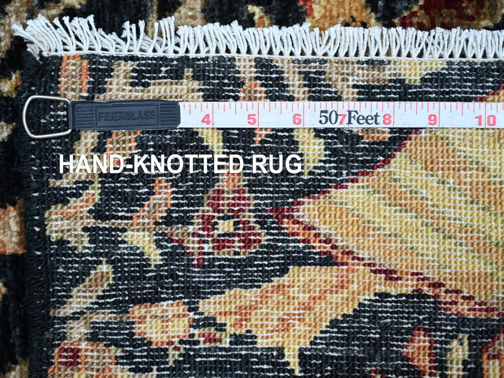 2'0" x 3'0" New Hand Knotted Black Wool Rectangle Oriental Rug - MOA10221229