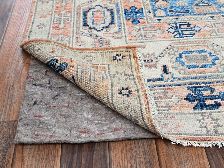 4'10" x 6'9" New Hand Knotted Orange Wool Rectangle Oriental Rug - MOA1022122