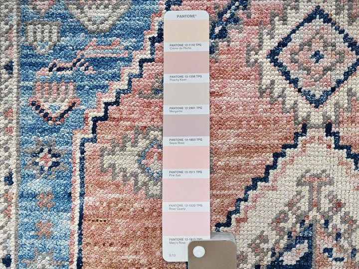 4'10" x 6'9" New Hand Knotted Orange Wool Rectangle Oriental Rug - MOA1022122