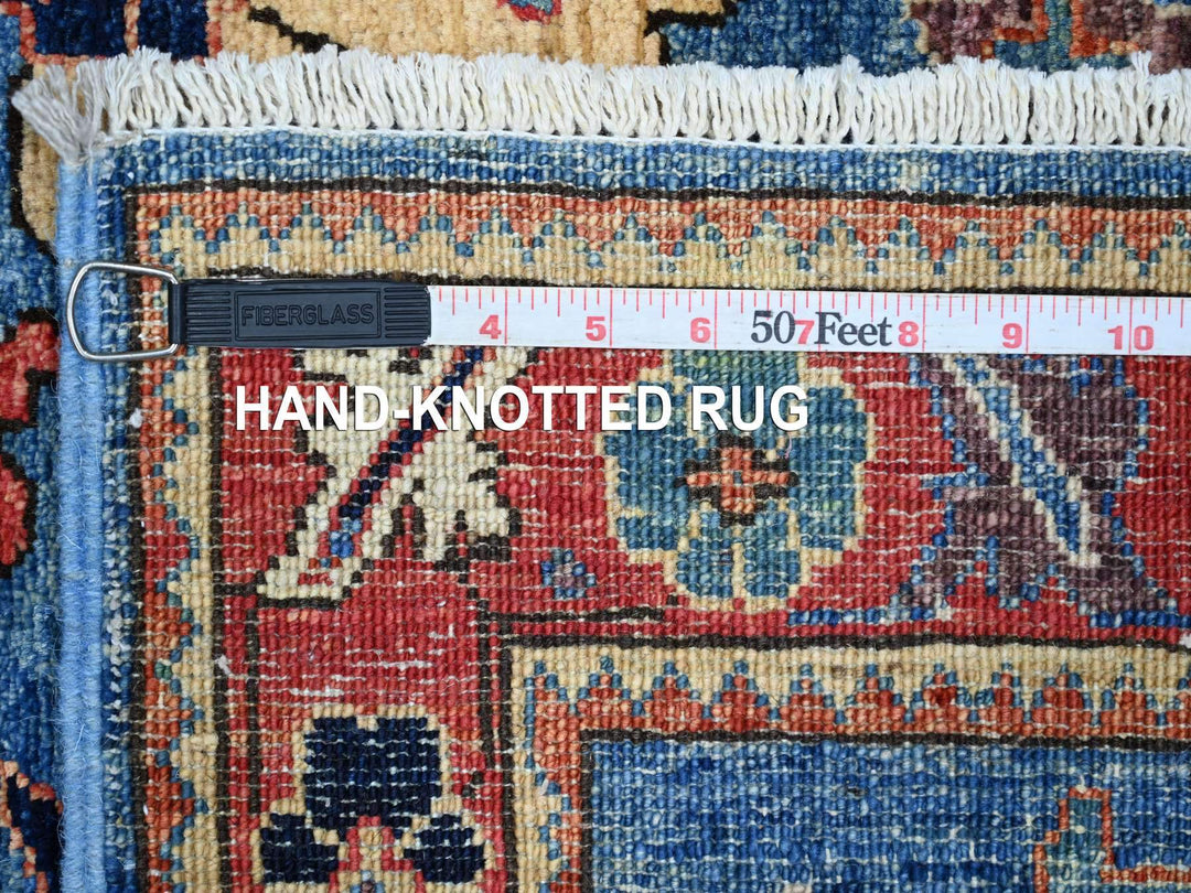 4'1" x 9'11" New Hand Knotted Blue Wool Runner Oriental Rug - MOA10221230