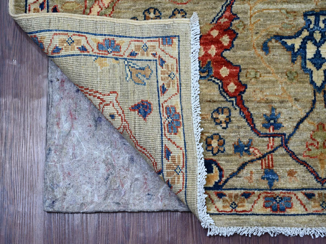 4'1" x 6'0" New Hand Knotted Grey Wool Rectangle Oriental Rug - MOA10221232