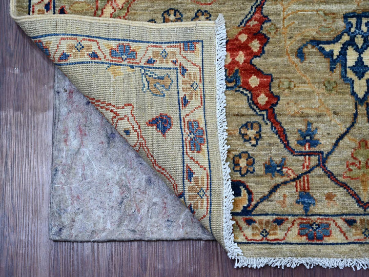 4'1" x 6'0" New Hand Knotted Grey Wool Rectangle Oriental Rug - MOA10221232