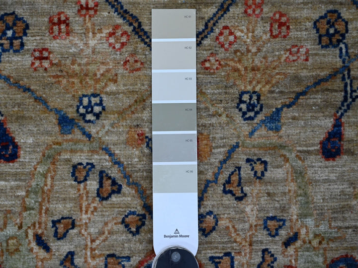 4'1" x 6'0" New Hand Knotted Grey Wool Rectangle Oriental Rug - MOA10221232
