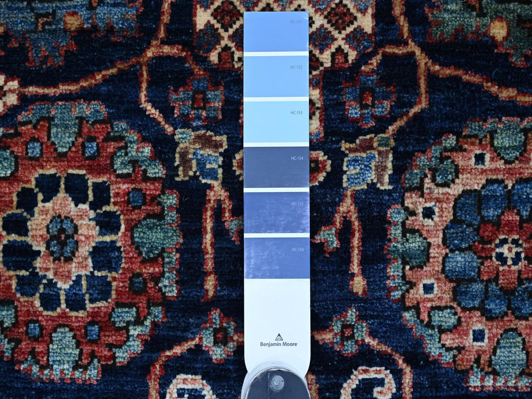 4'2" x 6'2" New Hand Knotted Blue Wool Rectangle Oriental Rug - MOA10221233