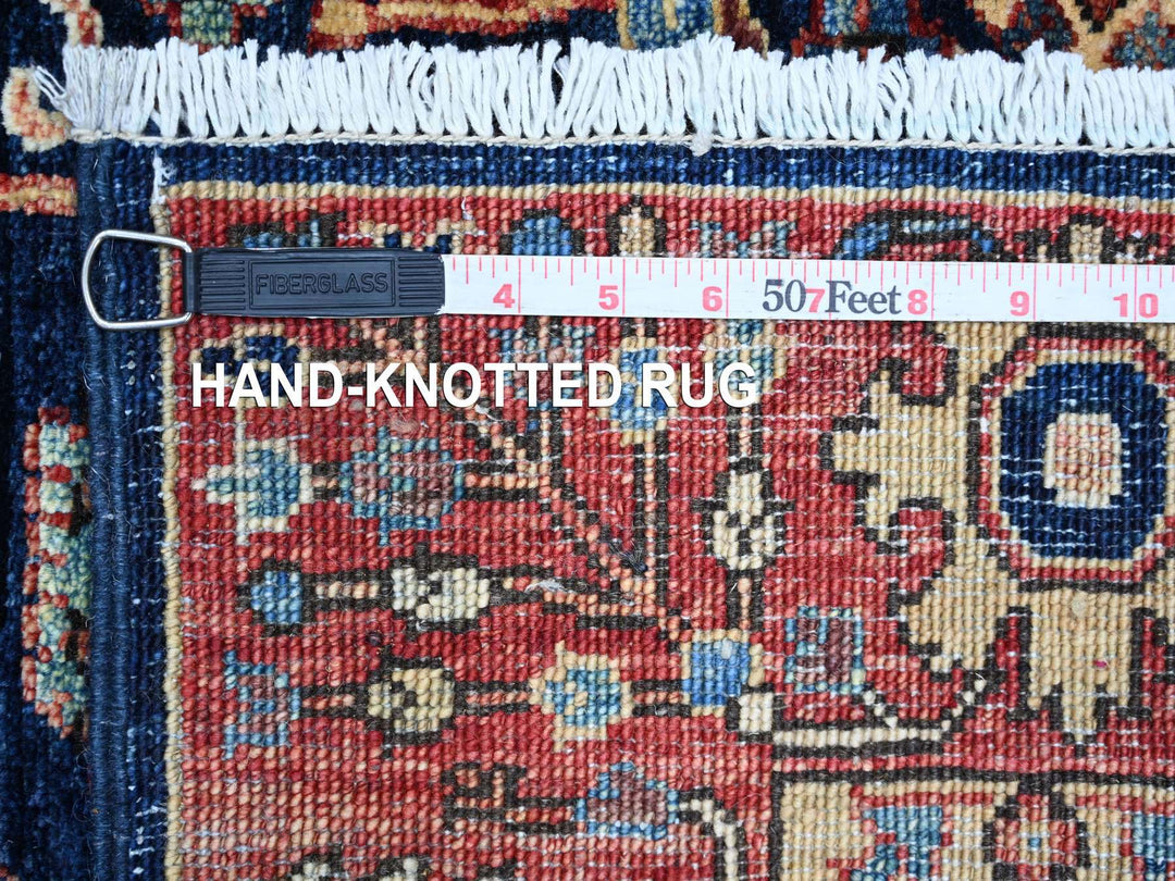 4'2" x 6'2" New Hand Knotted Blue Wool Rectangle Oriental Rug - MOA10221233