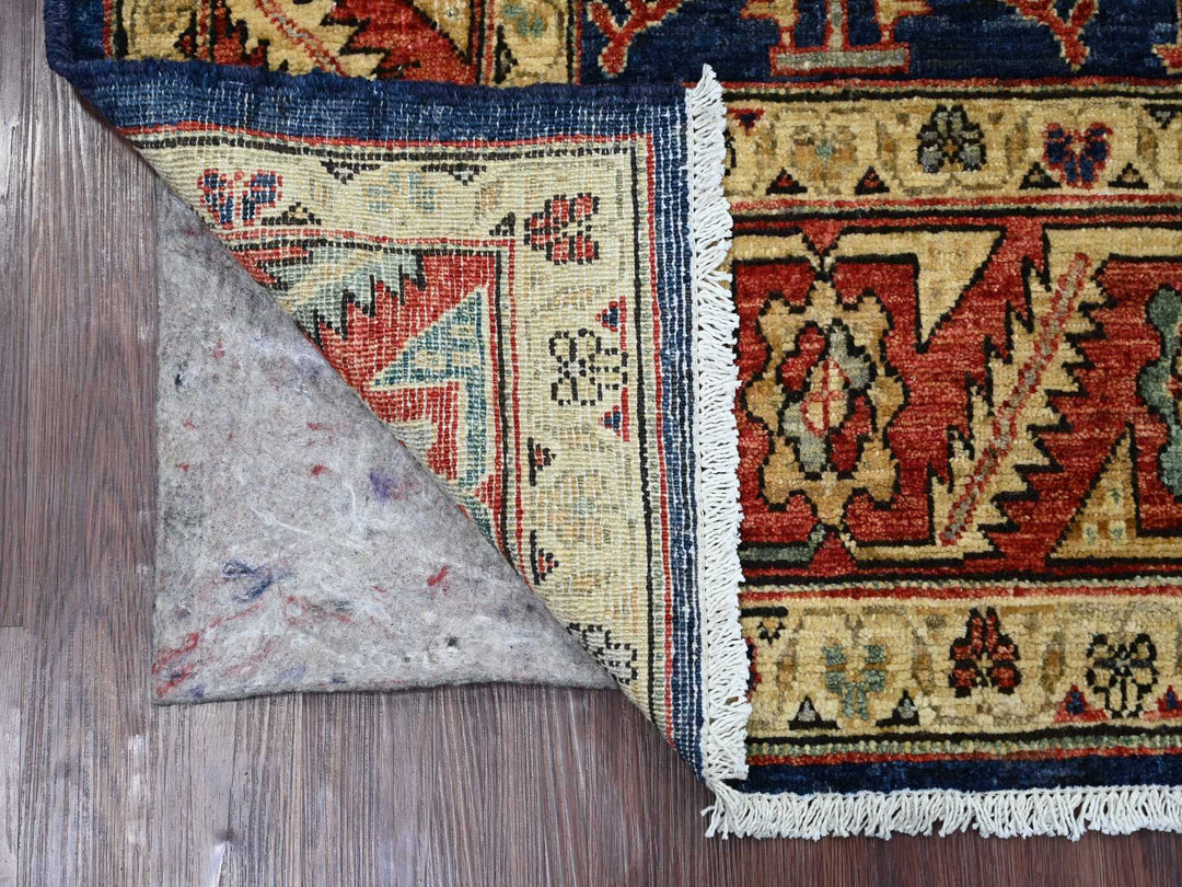 4'3" x 6'6" New Hand Knotted Blue Wool Rectangle Oriental Rug - MOA10221235