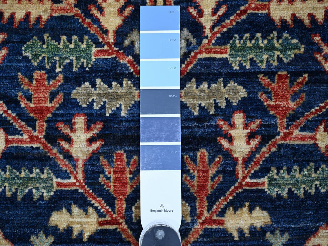 4'3" x 6'6" New Hand Knotted Blue Wool Rectangle Oriental Rug - MOA10221235