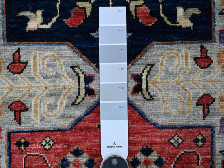 2'8" x 15'11" New Hand Knotted Grey Wool Runner Oriental Rug - MOA10221237