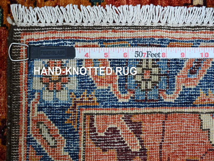 2'10" x 9'10" New Hand Knotted Red Wool Runner Oriental Rug - MOA10221241