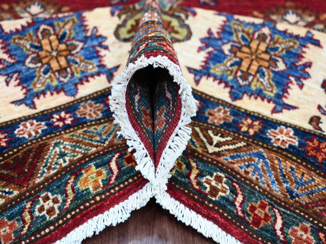 8'3" x 9'9" New Hand Knotted Red Wool Rectangle Oriental Rug - MOA10221245