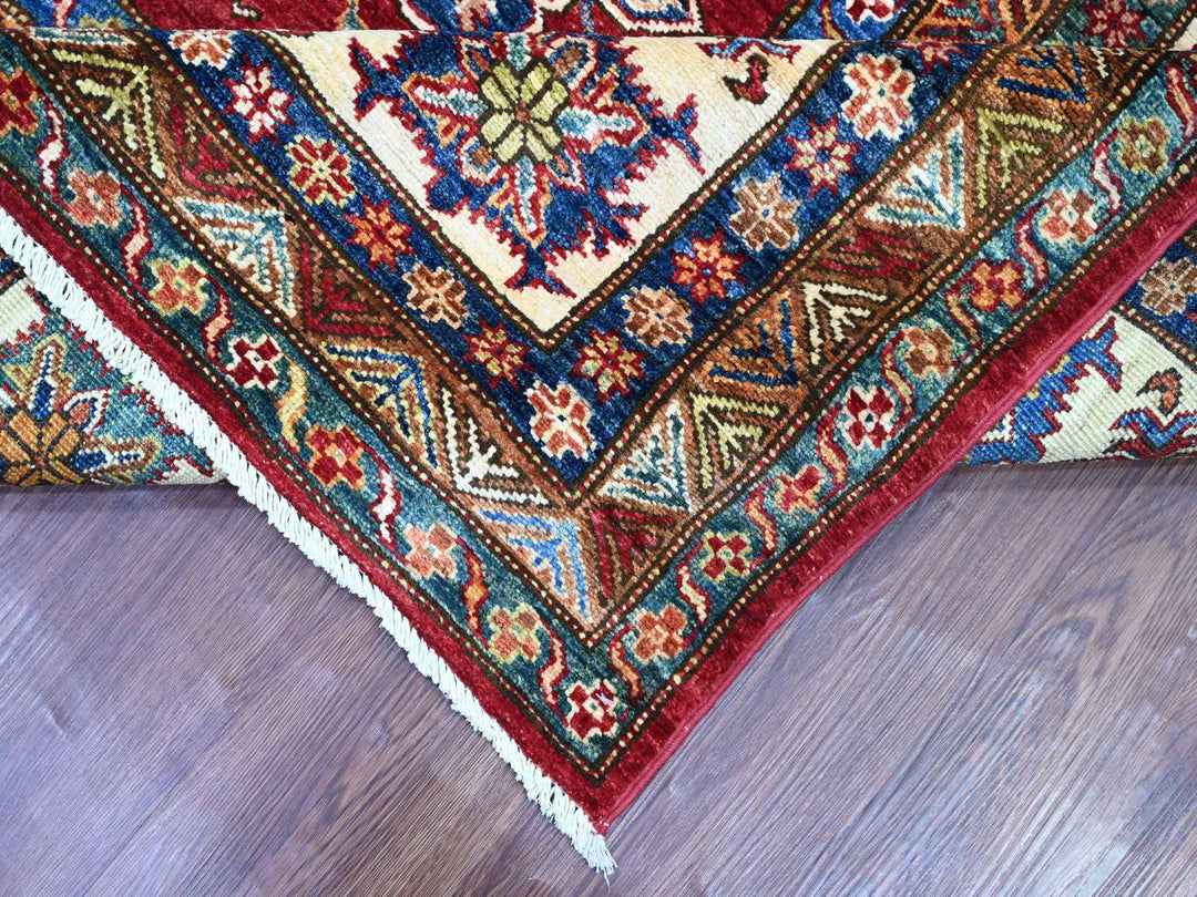 8'3" x 9'9" New Hand Knotted Red Wool Rectangle Oriental Rug - MOA10221245