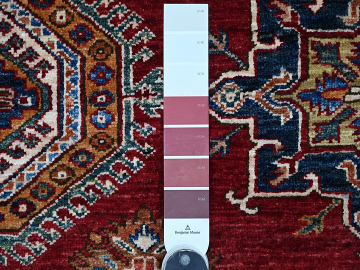 8'3" x 9'9" New Hand Knotted Red Wool Rectangle Oriental Rug - MOA10221245