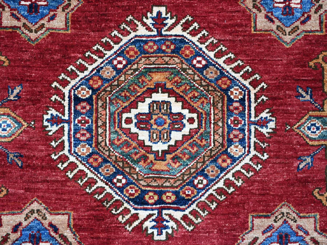 8'3" x 9'9" New Hand Knotted Red Wool Rectangle Oriental Rug - MOA10221245
