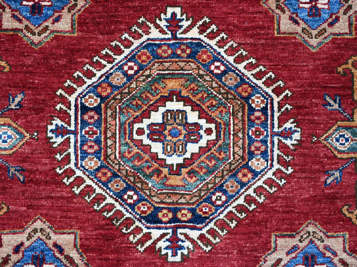 8'3" x 9'9" New Hand Knotted Red Wool Rectangle Oriental Rug - MOA10221245