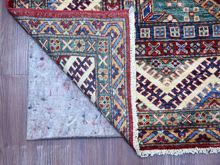 8'1" x 9'11" New Hand Knotted Red Wool Rectangle Oriental Rug - MOA10221247
