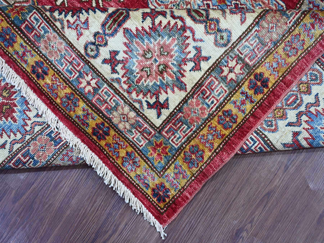 8'1" x 9'8" New Hand Knotted Red Wool Rectangle Oriental Rug - MOA10221249