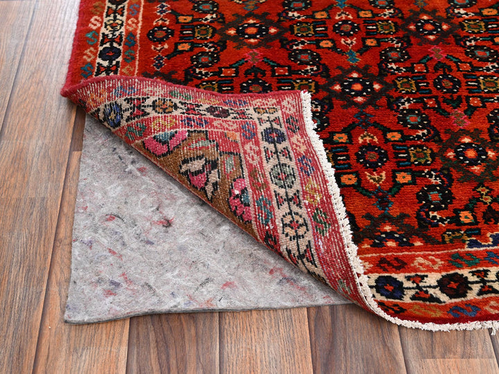 2'8" x 9'7" New Hand Knotted Red Wool Runner Oriental Rug - MOA1022124