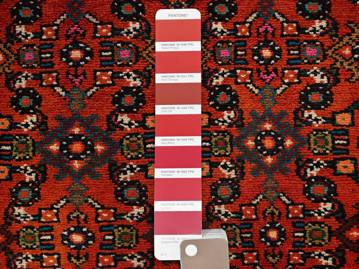 2'8" x 9'7" New Hand Knotted Red Wool Runner Oriental Rug - MOA1022124