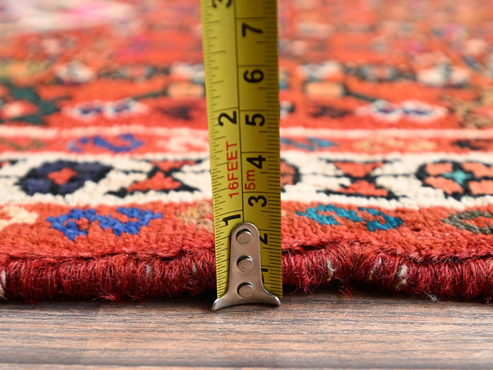 2'8" x 9'7" New Hand Knotted Red Wool Runner Oriental Rug - MOA1022124