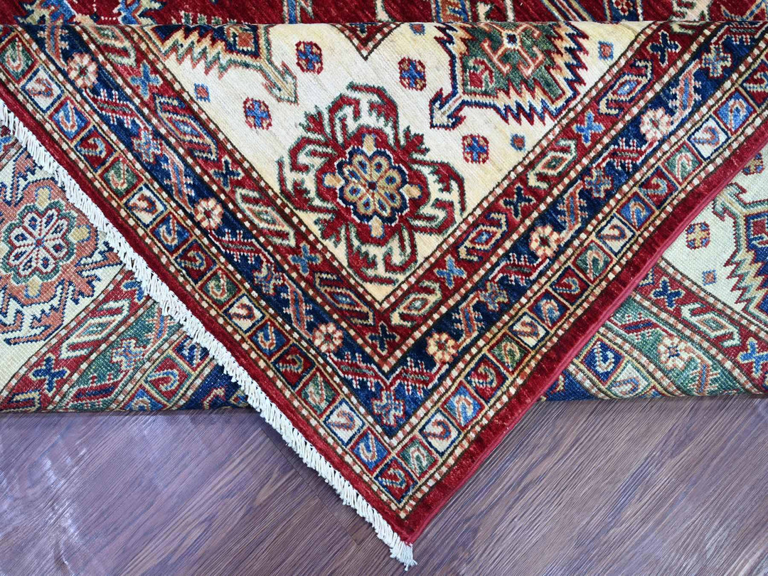 8'9" x 12'6" New Hand Knotted Red Wool Rectangle Oriental Rug - MOA10221253