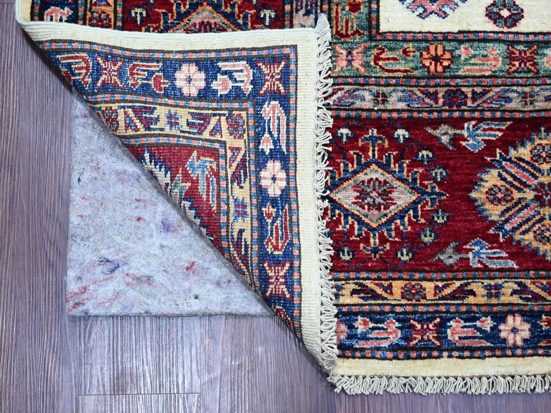 8'7" x 11'11" New Hand Knotted Ivory Wool Rectangle Oriental Rug - MOA10221256
