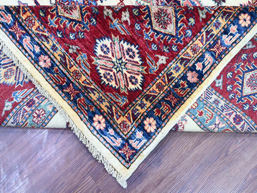 8'7" x 11'11" New Hand Knotted Ivory Wool Rectangle Oriental Rug - MOA10221256