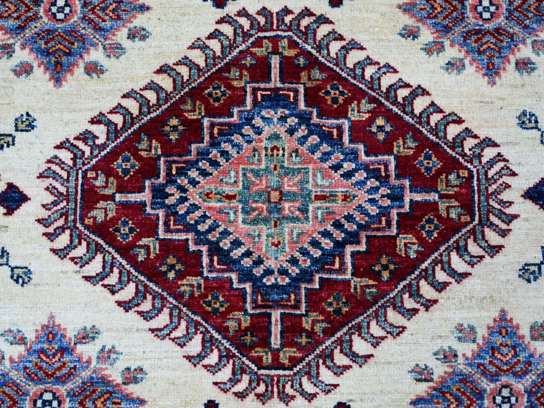 8'7" x 11'11" New Hand Knotted Ivory Wool Rectangle Oriental Rug - MOA10221256