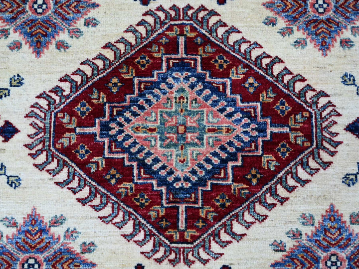 8'7" x 11'11" New Hand Knotted Ivory Wool Rectangle Oriental Rug - MOA10221256