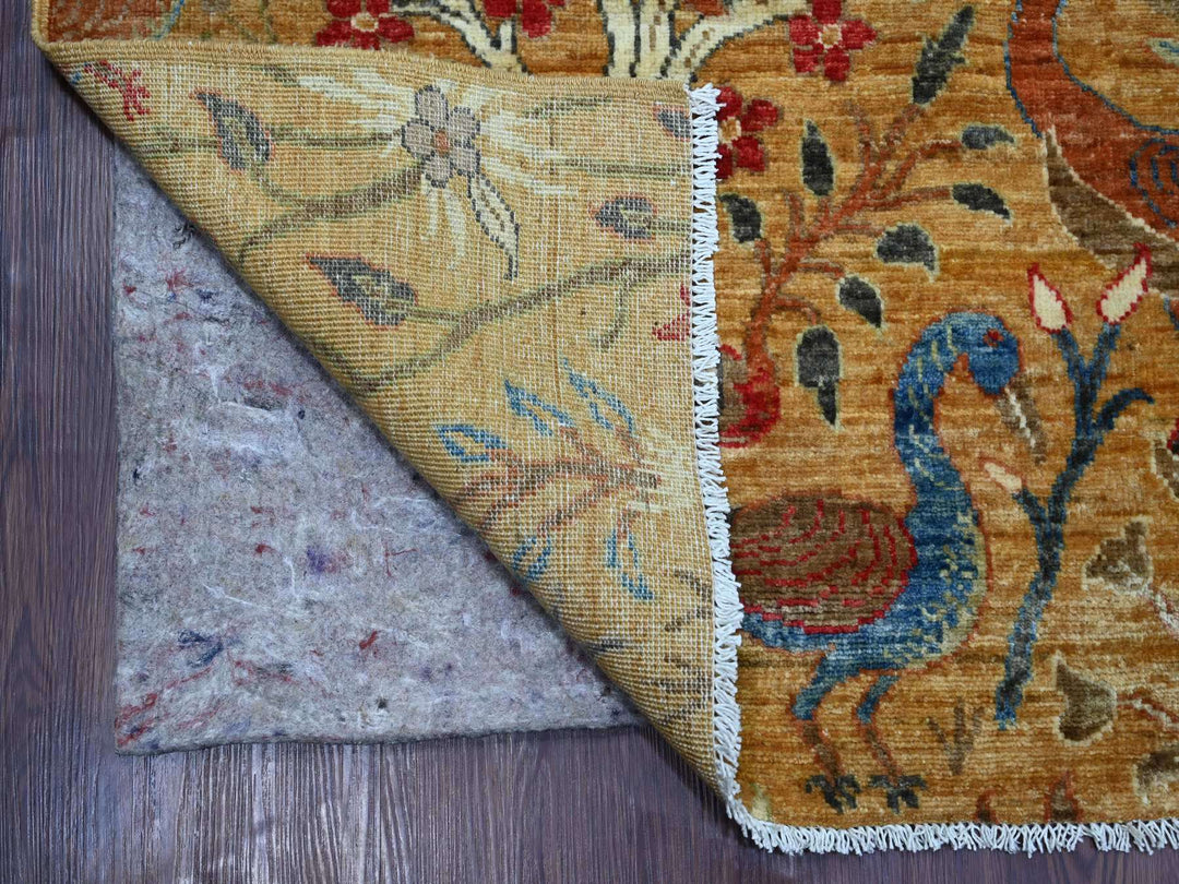 8'10" x 11'10" New Hand Knotted Brown Wool Rectangle Oriental Rug - MOA10221259