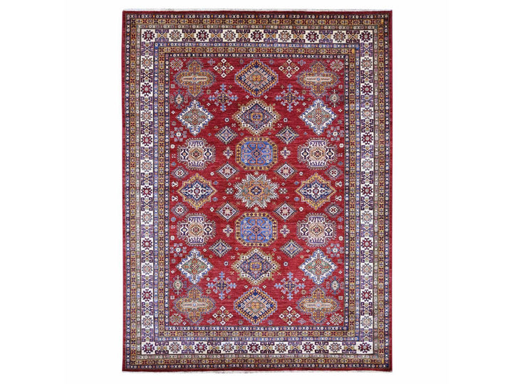 7'10" x 10'6" New Hand Knotted Red Wool Rectangle Oriental Rug - MOA10221263