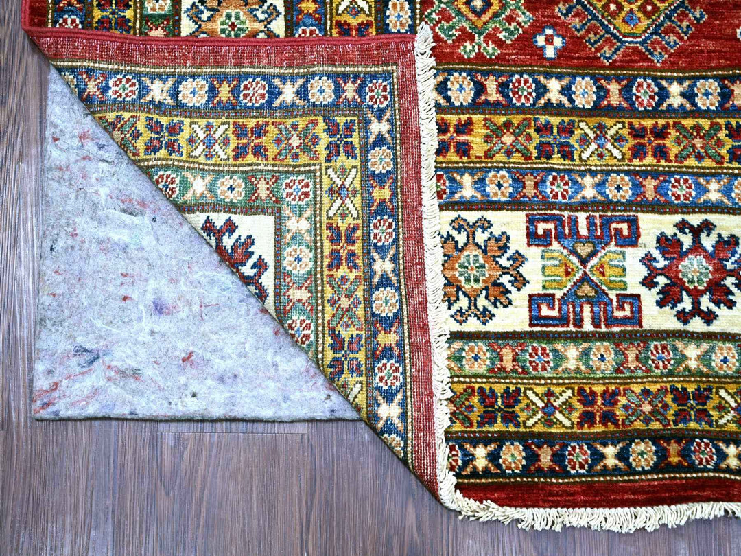 7'10" x 10'6" New Hand Knotted Red Wool Rectangle Oriental Rug - MOA10221263